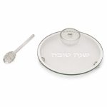 צלחת דבש קריסטל דגם קלאסי עם רודה