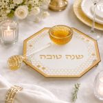 צלחת דבש קריסטל דגם כוורת עם רודה