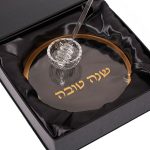צלחת דבש קריסטל דגם קלאסי עם רודה