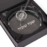 צלחת דבש קריסטל דגם קלאסי עם רודה
