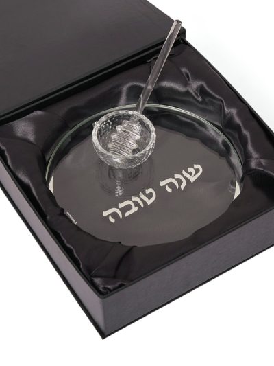 צלחת דבש קריסטל דגם קלאסי עם רודה
